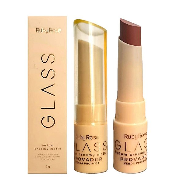 Batom Creamy Matte-Linha Glass-Ruby Rose Cor GL4