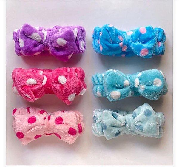 Faixa de Maquiagem e Skincare de Pelúcia- cores serão enviados conforme disponibilidade no estoque