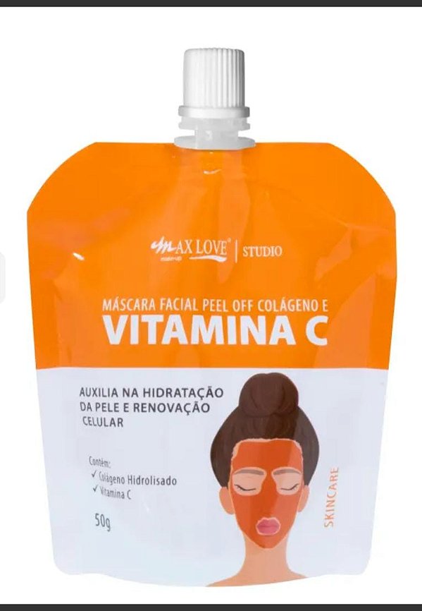 Máscara Facial Peel Off Colágeno e Vitamina C - Max Love 50g