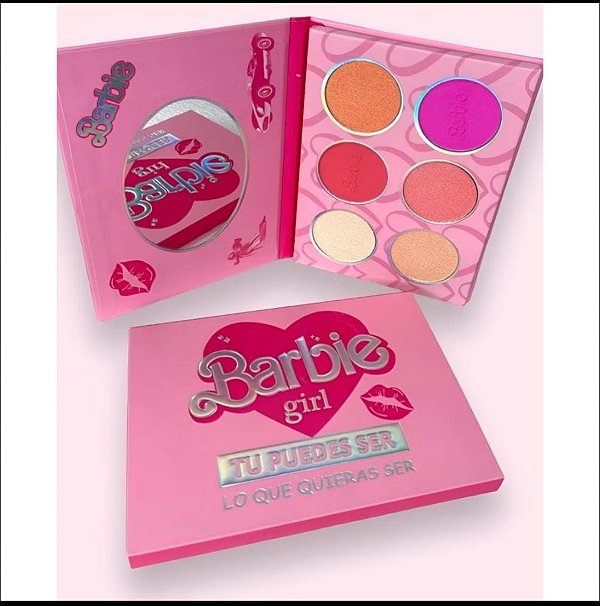 Paleta Barbie Blush e Iluminador – 6 Cores