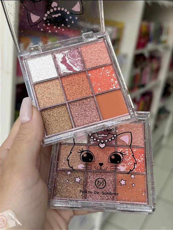 Paleta de Sombras "I Love Puppies and Cats" da My Life-9 cores
