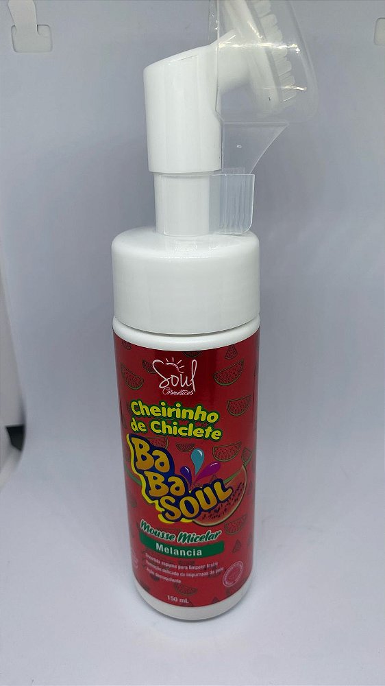 Mousse Micelar Melancia Babasoul Soul Cosméticos 150ml -Limpeza Profunda,Hidratação e Cheirinho Doce