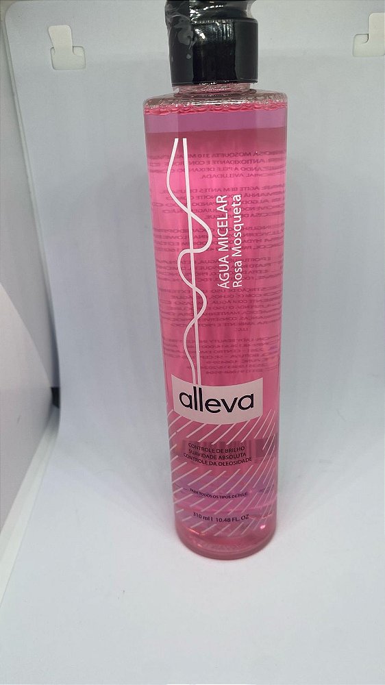 Água Micelar Rosa Mosqueta Alleva 310ml – Limpeza, Hidratação e Controle de Oleosidade para Todos os Tipos de Pele