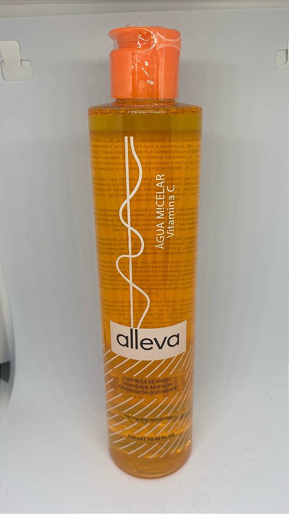 Água Micelar Vitamina C Alleva 310ml – Limpeza Suave e Iluminação para Todos os Tipos de Pele