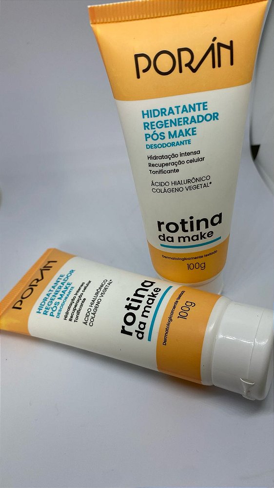 Hidratante Regenerador Pós-Make Desodorante Rotina da Make Porán 100g – Hidratação e Revitalização..