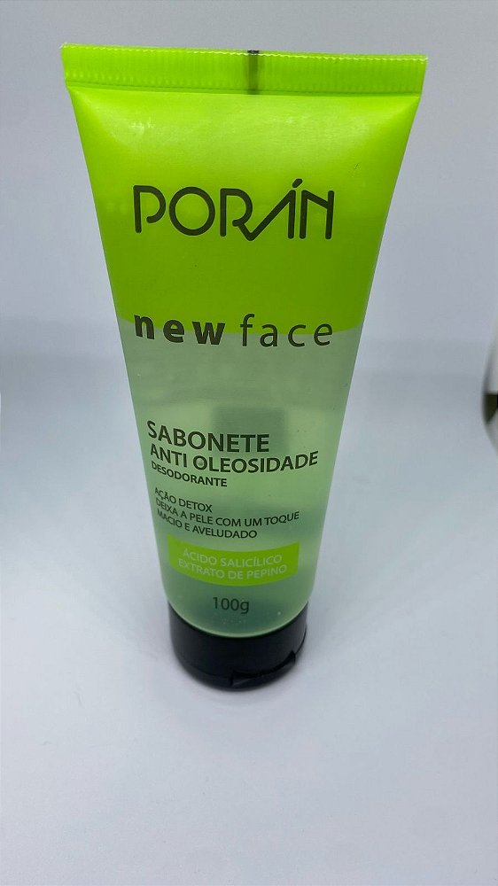 Sabonete Anti-Oleosidade New Face Porán 100g – Controle de Oleosidade, Limpeza e Frescor para Pele..