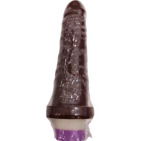 PROTESE NOS DOIS GHB VIBRO COR:CHOCOLATE
