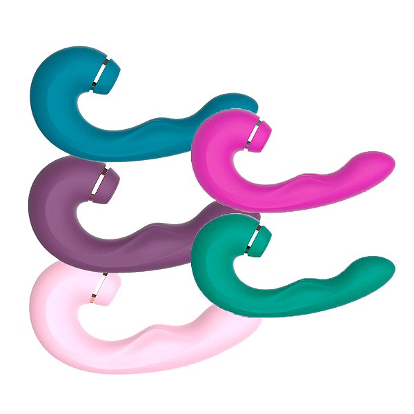 Vibrador com Pulsador e Línguinha para Clitóris - LIBB