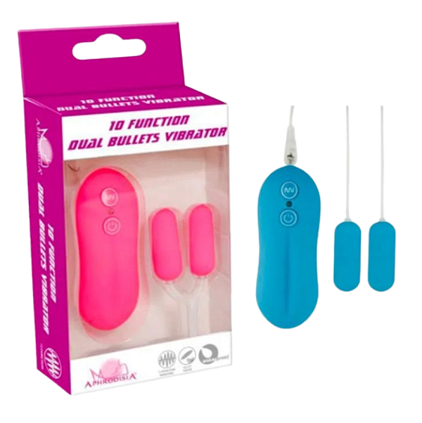 MASSAGEADOR 35009 DUPLO BULLET  AZUL APHRODISIA