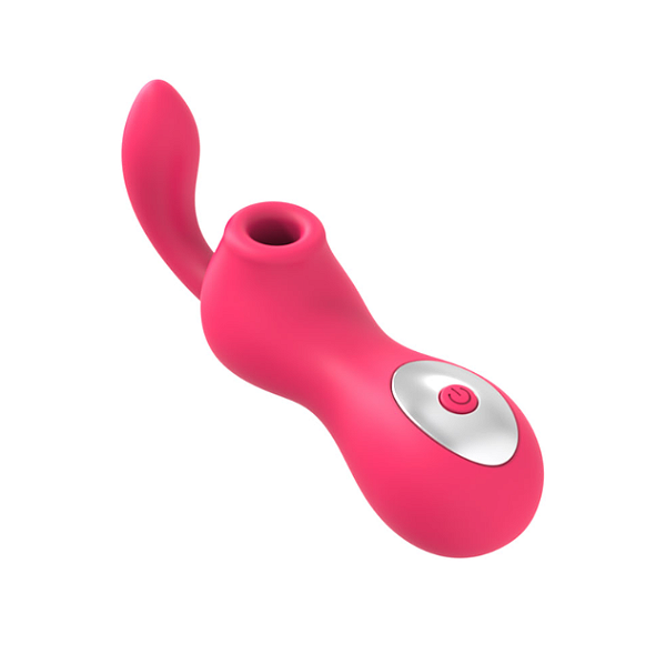 VIBRADOR  SU046 PARA PONTO G COM ESTIMULADOR DE CLITÓRIS -