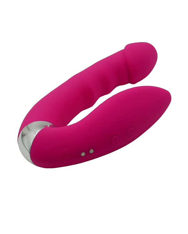 VIBRADOR LB7059 ARTICULADO DUPLA PENETRAÇÃO COM PULSADOR