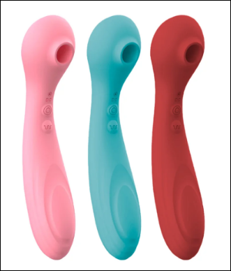 Vibrador Texturizado com Sugador de Clitóris- LIBB