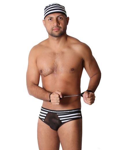 Fantasia Masculina 800VT Presidiário Via Tentação