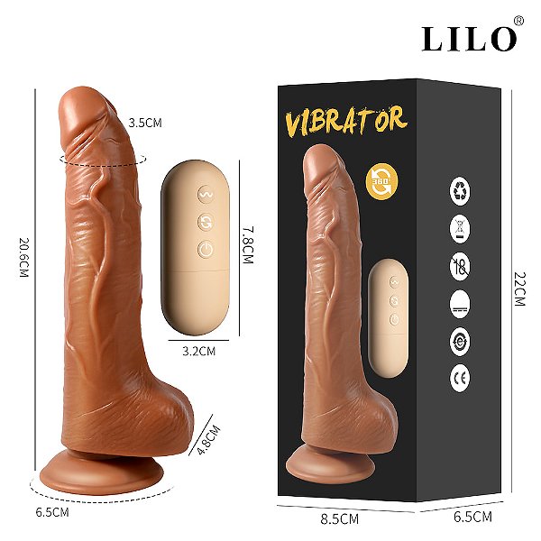 PROTESE PE110A C/ESCROTO VENTOSA E CONTROLE 20,4CM