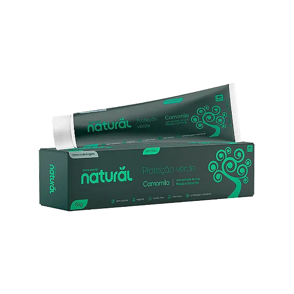 Creme Dental Natural com Extratos de Camomila, Melissa e Uva  80g - ON