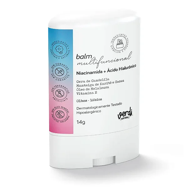 Balm de Olhos e Boca Multifuncional Niacinamida + Ácido Hialurônico 14g - Verdi