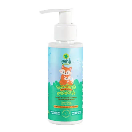 Hidratante Natural Relaxante para Bebe com  Calendula, Camomila e Oleo Essencial de Lavanda 100ml - Verdi