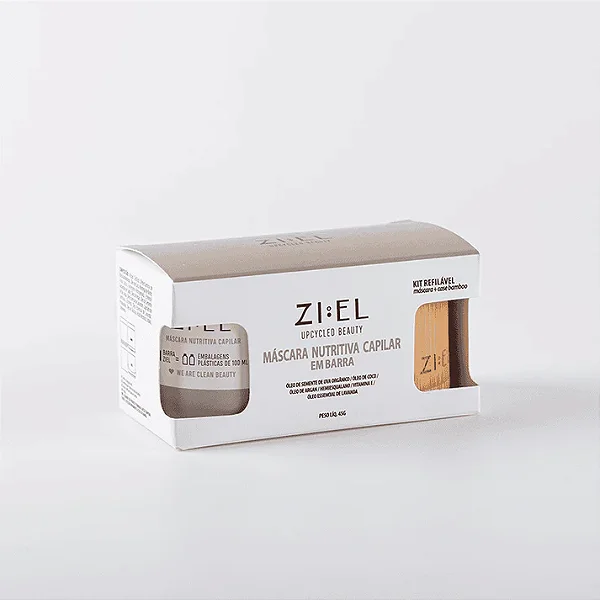 Kit máscara capilar + case de bambu 45g - Ziel