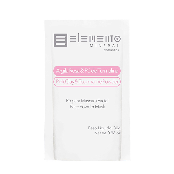 Argila Rosa com Pó de Turmalina 30g - Elemento Mineral