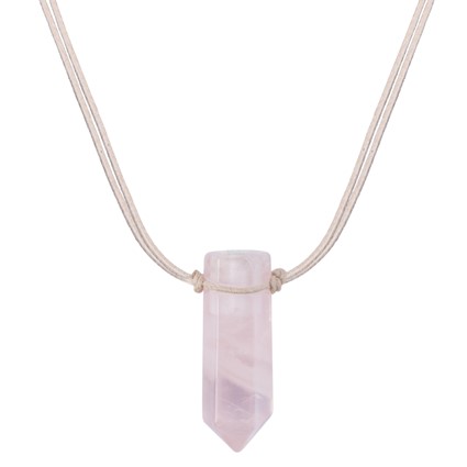 Perfumeira Lapidada em Ponta Quartzo Rosa