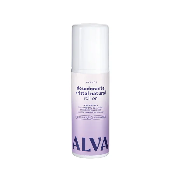 Desodorante Roll on Cristal Natural Lavanda Vegano 70ml  - Alva
