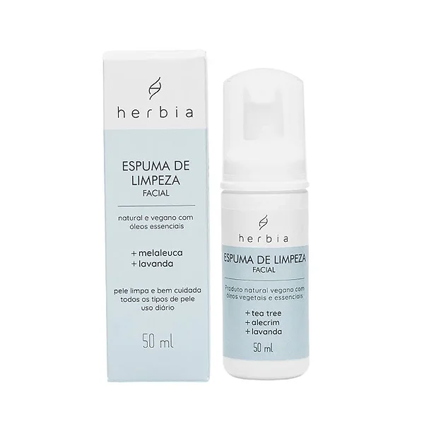 Espuma de Limpeza Facial 50ml - Herbia