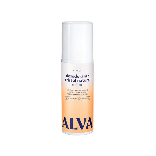 Desodorante Roll on Cristal Natural Citrus Vegano 70ml - Alva