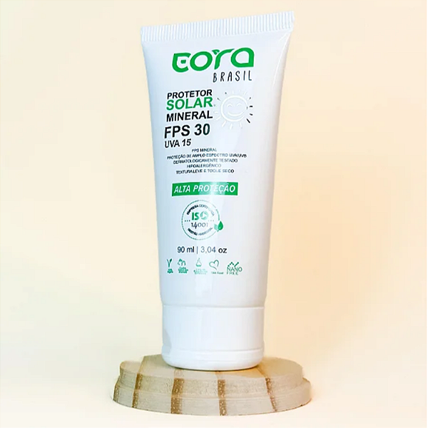 Protetor Solar Mineral FPS 30 UVA15 90ml - Eora