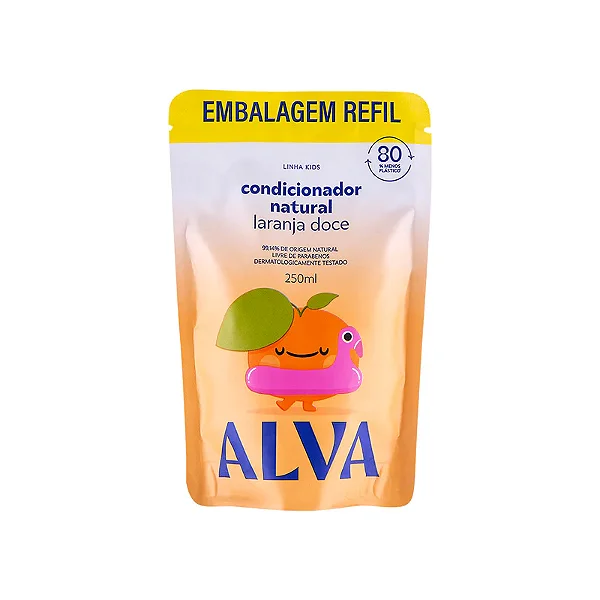 Refil Condicionador Infantil Laranja Doce e Baunilha 250ml  - Alva