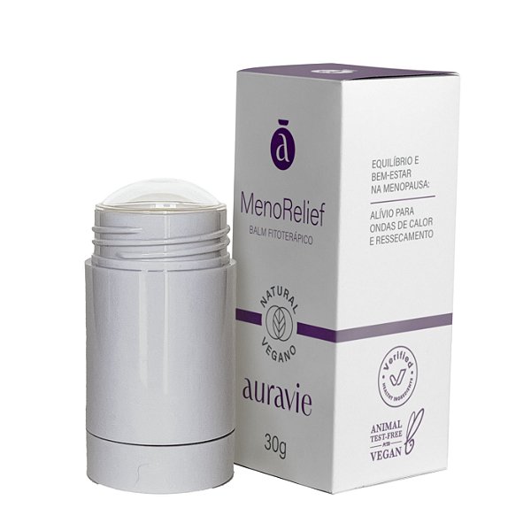 Menorelief - Balm Fitoterapico para sintomas de Menopausa e TPM 30g - Auravie