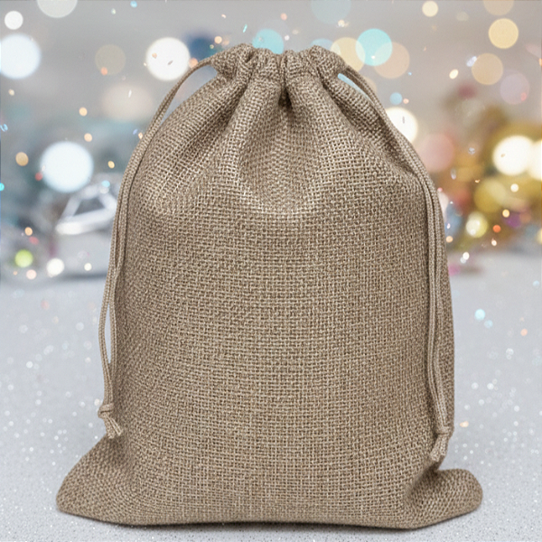 Embalagem para presente - Saco Rustico de Juta 23cm x 17cm