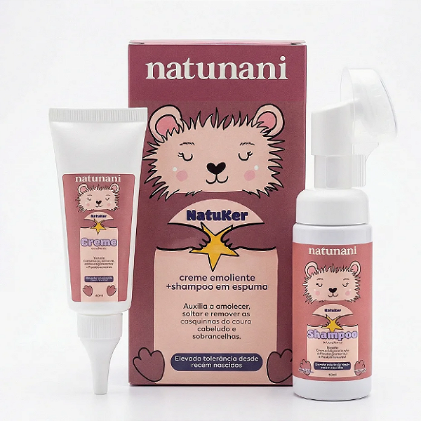 Kit NatuKer - Cuidado Completo para Casquinhas no Couro Cabeludo do Bebê - Natunani