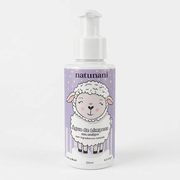 Água de Limpeza Sem Enxágue - Troca de Fraldas e higiene do rosto e mãos 120ml - Natunani