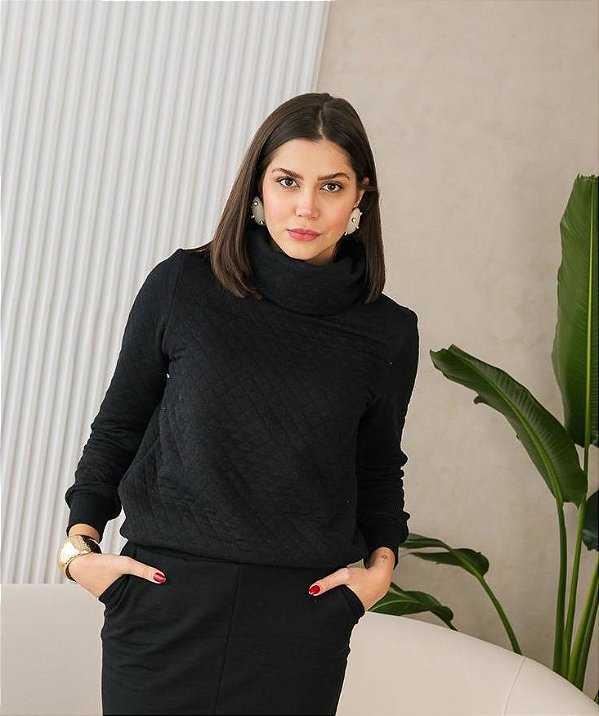 Blusa Matelasse Gola Alta