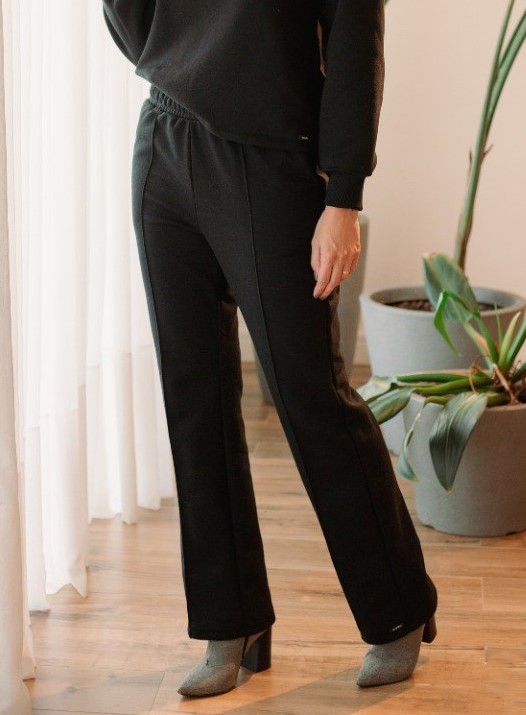 Calça Nervura Moletom - Preto G