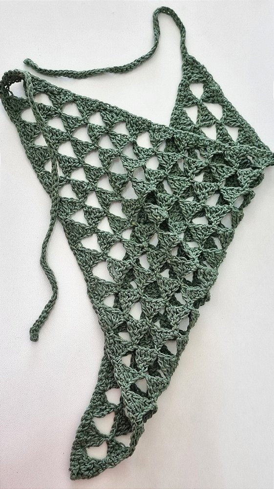 Lenço Croche-Verde