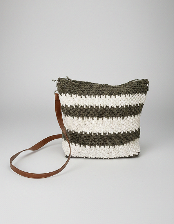 Bolsa Crochê Listras