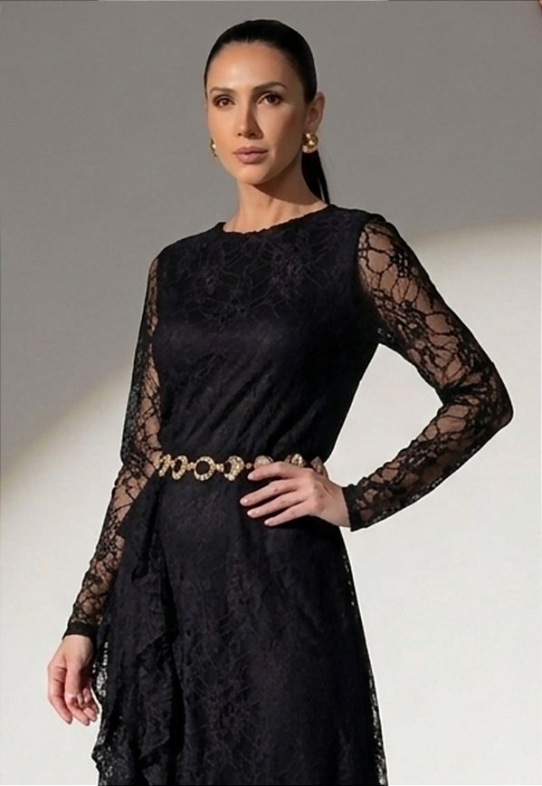 Blusa de Renda - Preta 40