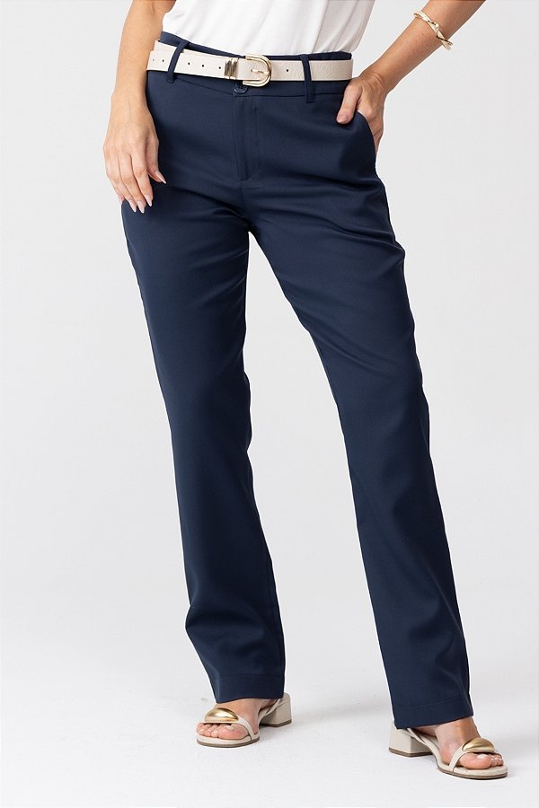 Calça Clássica-Azul Marinho 42