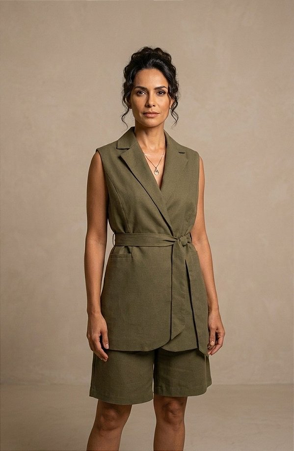 Colete Brilho-Verde militar G