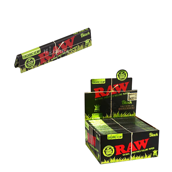 Seda King Size Slim Black Organic - RAW