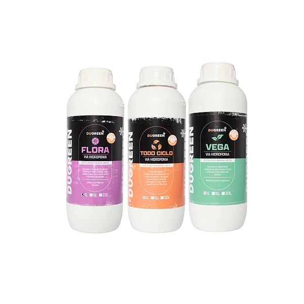 Kit de Fertilizantes Via Hidroponia 1 Litro - DuGreen