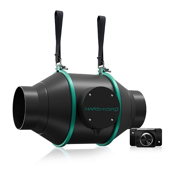 Ventilador de Duto em Linha 4" com Controlador de Velocidade - Mars Hydro