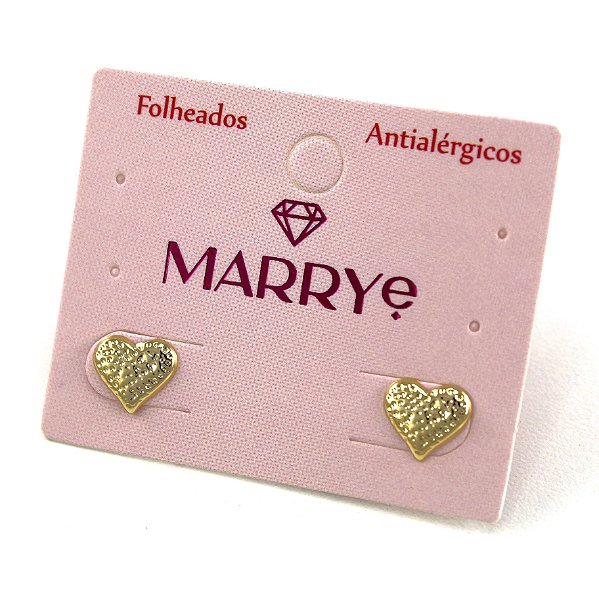 Brinco Folheado Coração P