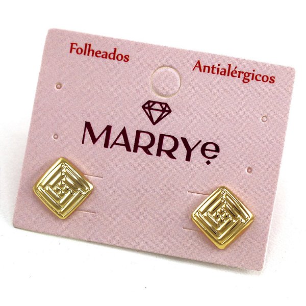 Brinco Folheado Quadrado Pequeno