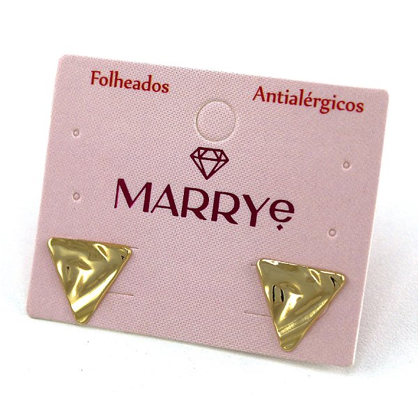Brinco Folheado Triangulo Pequeno