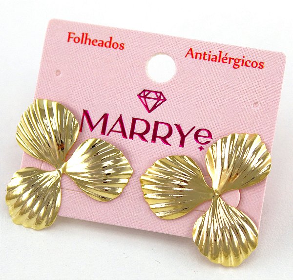 Brinco Folheado Trevo Col. Mar