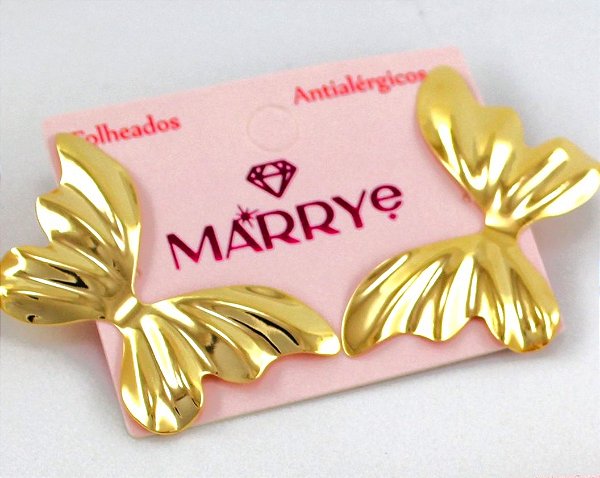 Brinco Folheado Borboleta M Orgância