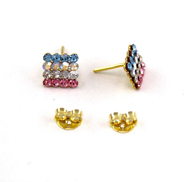 Brinco Cristal Quadrado P