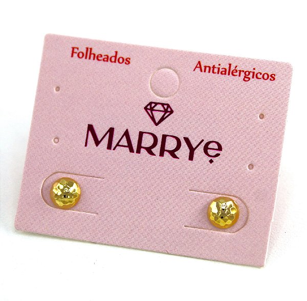 Brinco Folheado Ponto Cravejado P